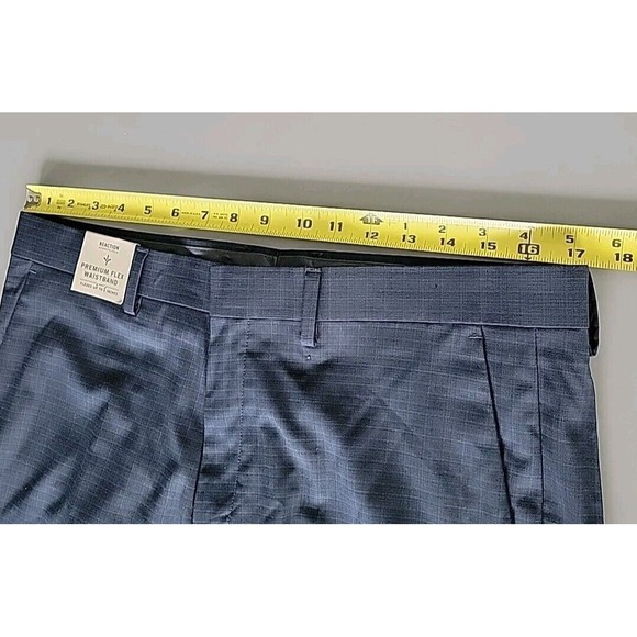 Kenneth Cole Reaction Mens Size 34x32 Flex Waistband Stretch Slim Fit Pants Blue - Picture 9 of 11